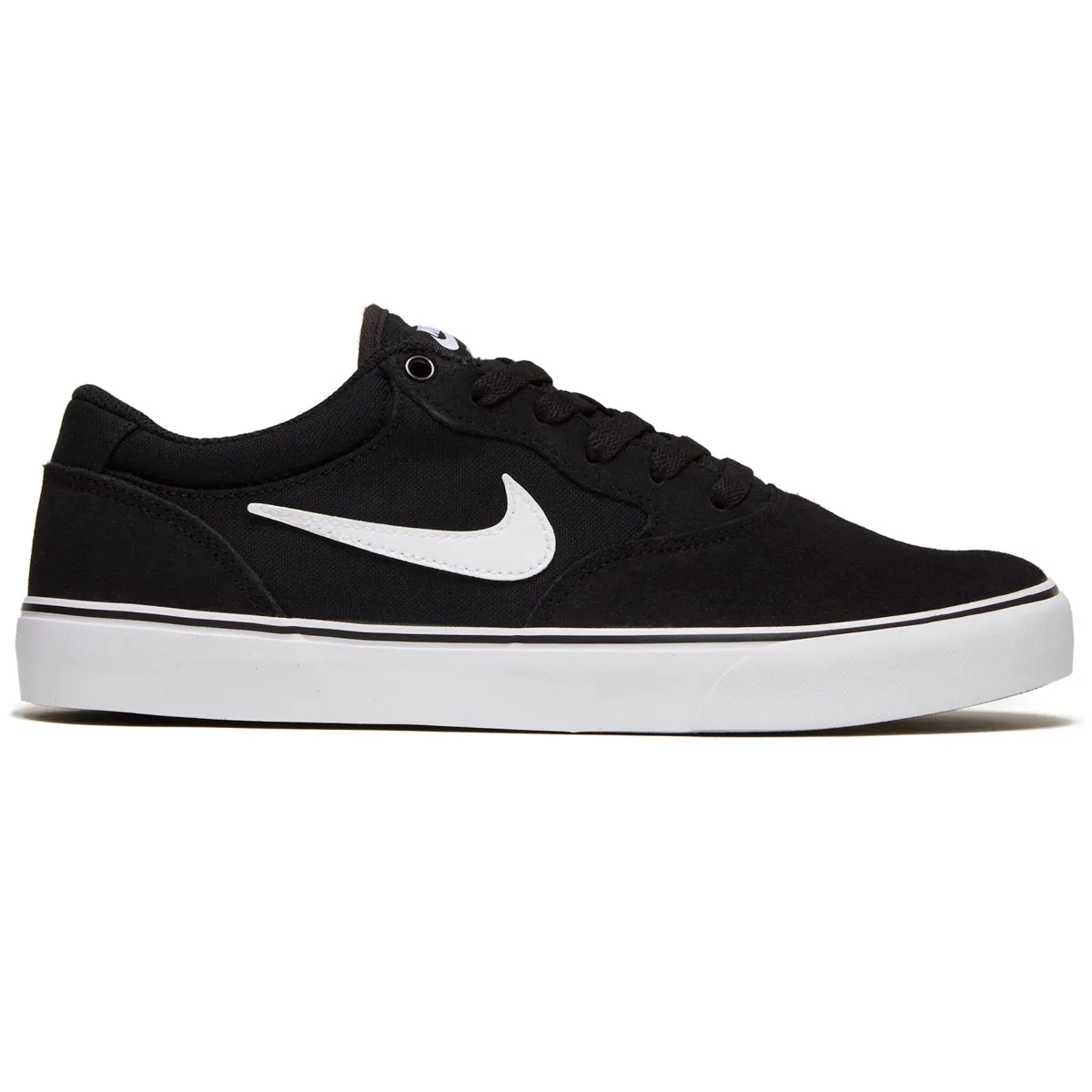 Sport Casual Nike SB Chron 2 Shoes - Black/White/Black