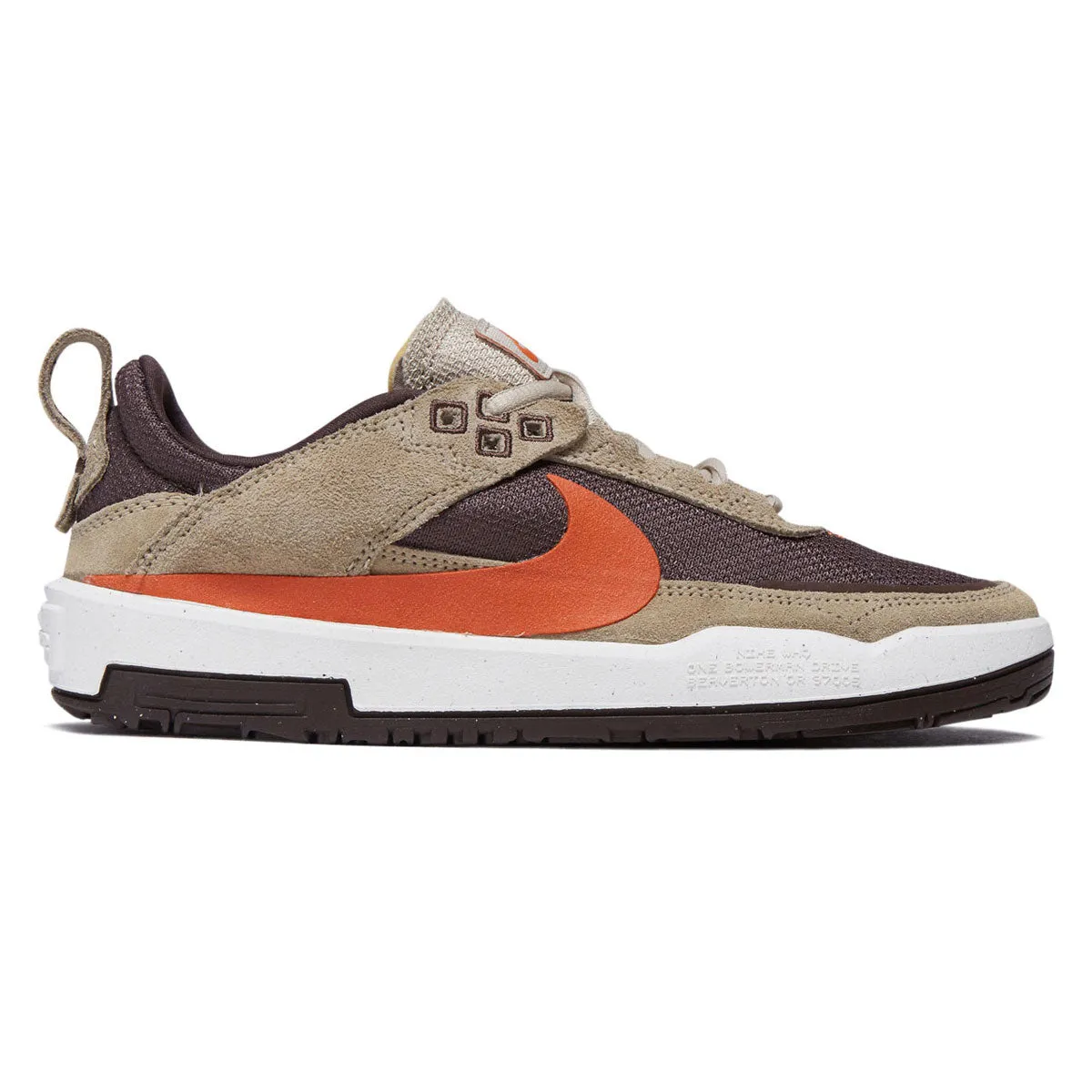 Nike SB Youth Day One Shoes - Desert Khaki/Campfire Orange Active Support Athletic Edge