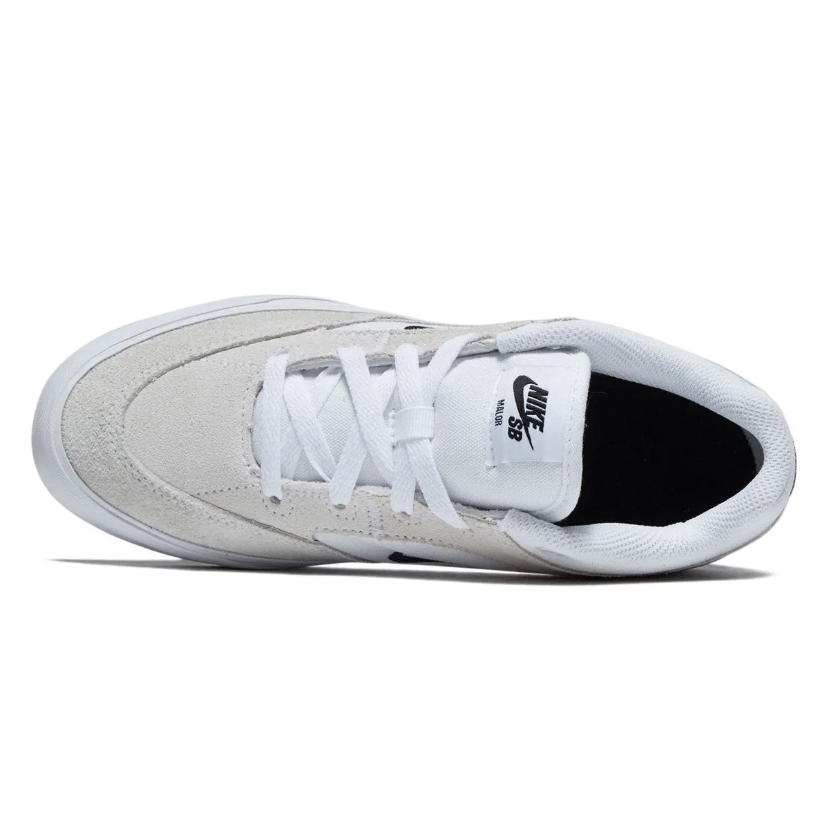 Nike SB Youth Malor Shoes - White/Black/Summit White/Gum Light Brown Impact Ease