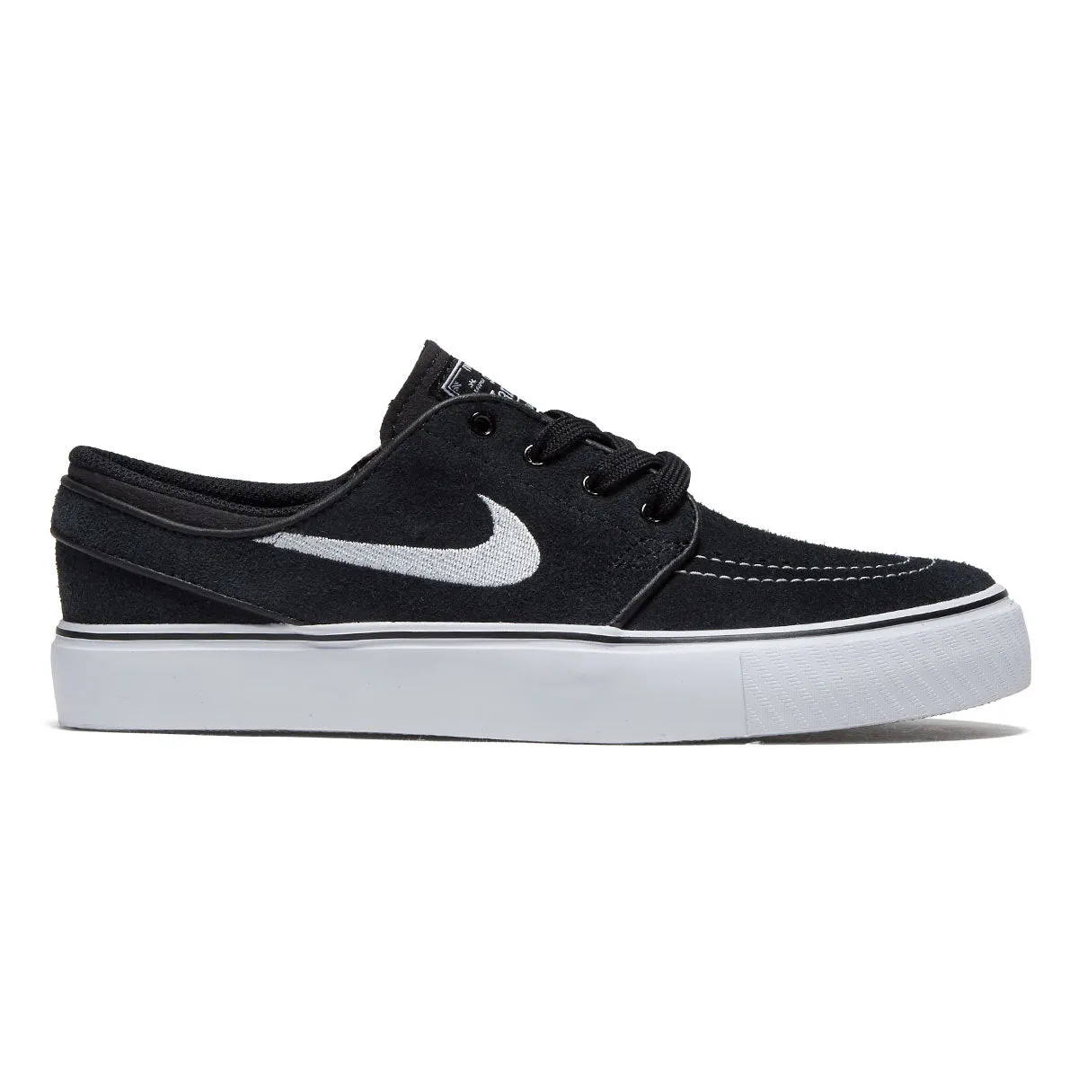 Elastic Fit Nike SB Youth Stefan Janoski Shoes - Black/White