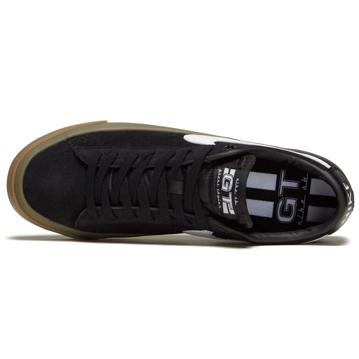 Nike SB Zoom Blazer Low Pro GT Shoes - Black/White/Black/Gum Light Brown Grip Glide