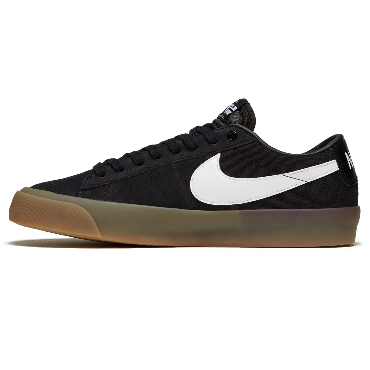 Nike SB Zoom Blazer Low Pro GT Shoes - Black/White/Black/Gum Light Brown Grip Glide