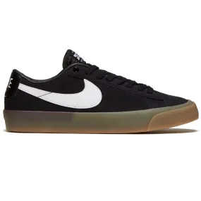 Nike SB Zoom Blazer Low Pro GT Shoes - Black/White/Black/Gum Light Brown Adventure Wear Reinforced Step