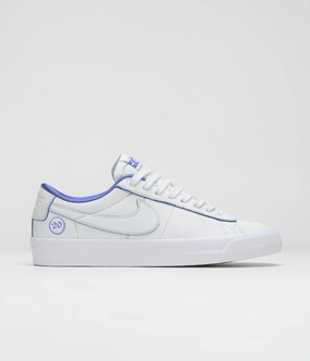 Sport Driven Comfy Fit Nike SB Blazer Low Pro GT Premium Shoes - Summit White / Game Royal - Summit White