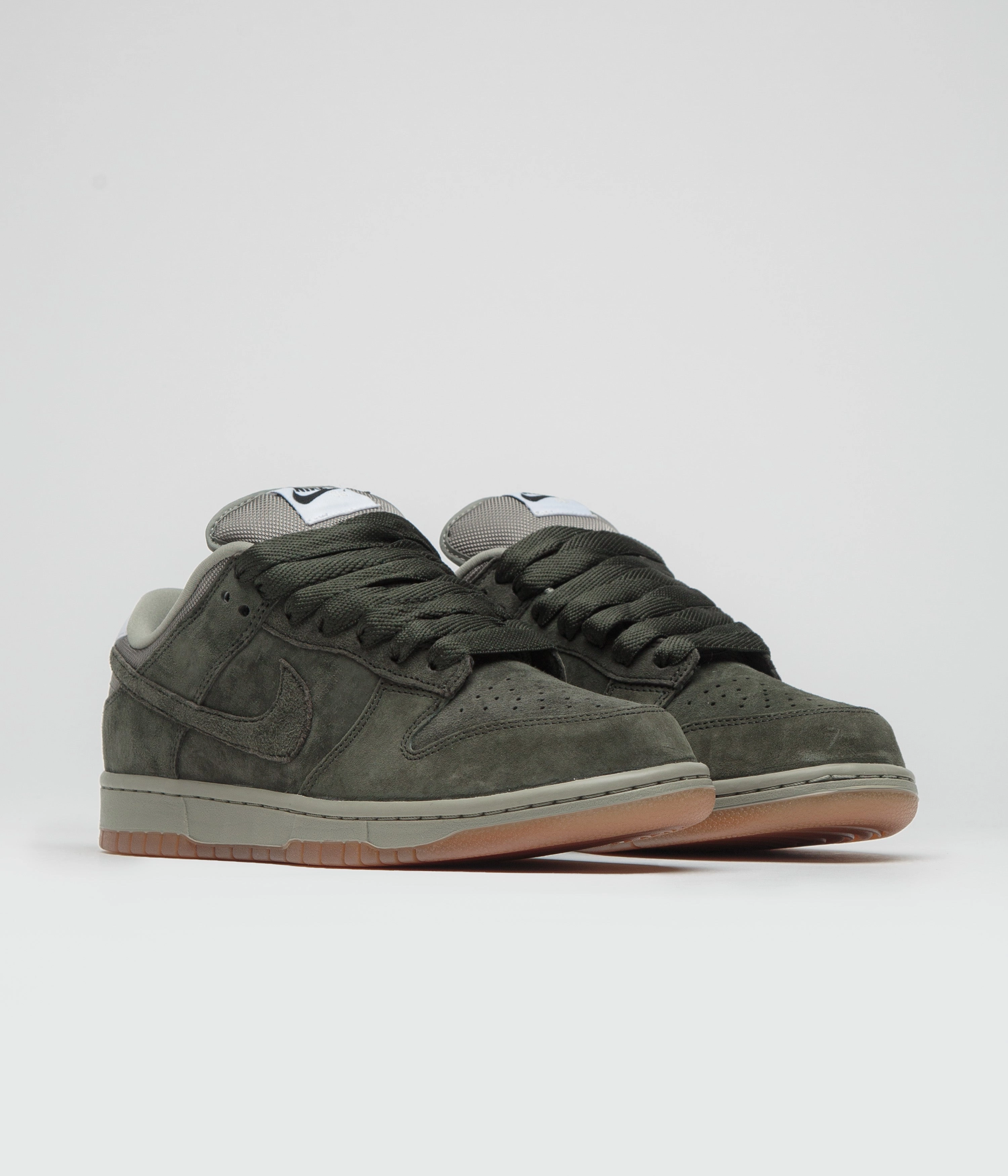 Nike SB Dunk Low Pro B Shoes - Sequoia / Sequoia - Light Army - White High Performance Concept