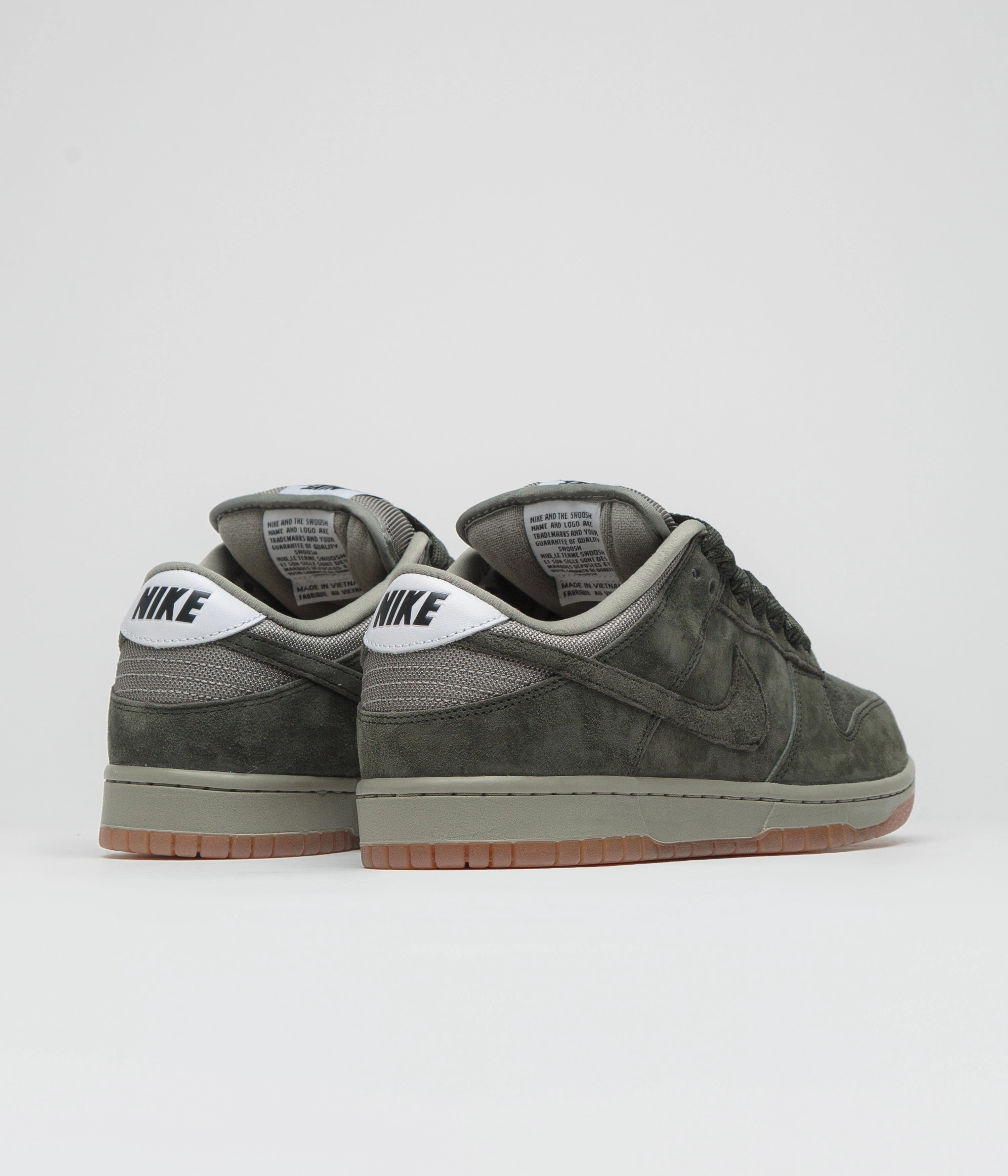 Nike SB Dunk Low Pro B Shoes - Sequoia / Sequoia - Light Army - White High Performance Concept