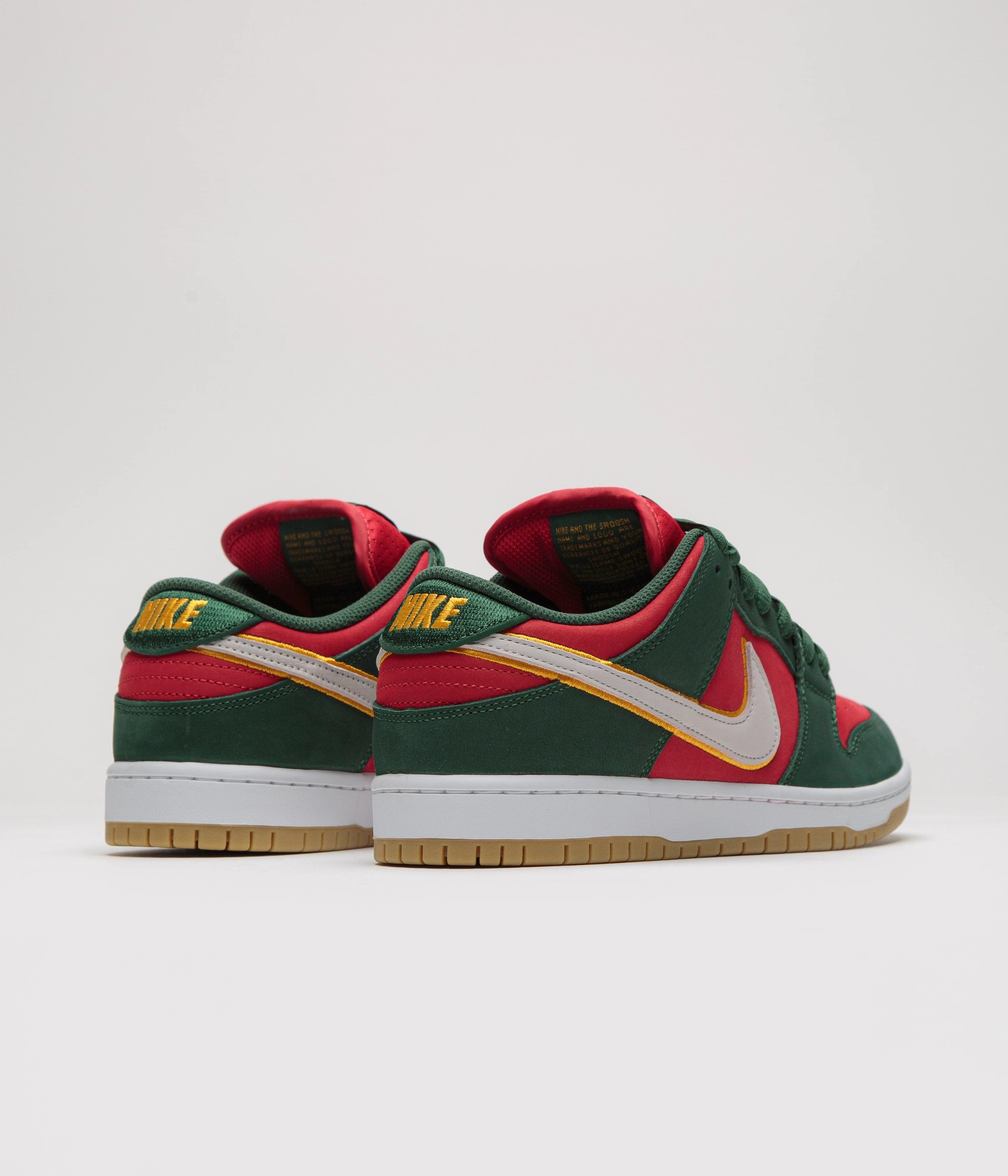 Nike SB Dunk Low Pro Premium Shoes - Fir / White - University Gold - Fire Red Quick - Step