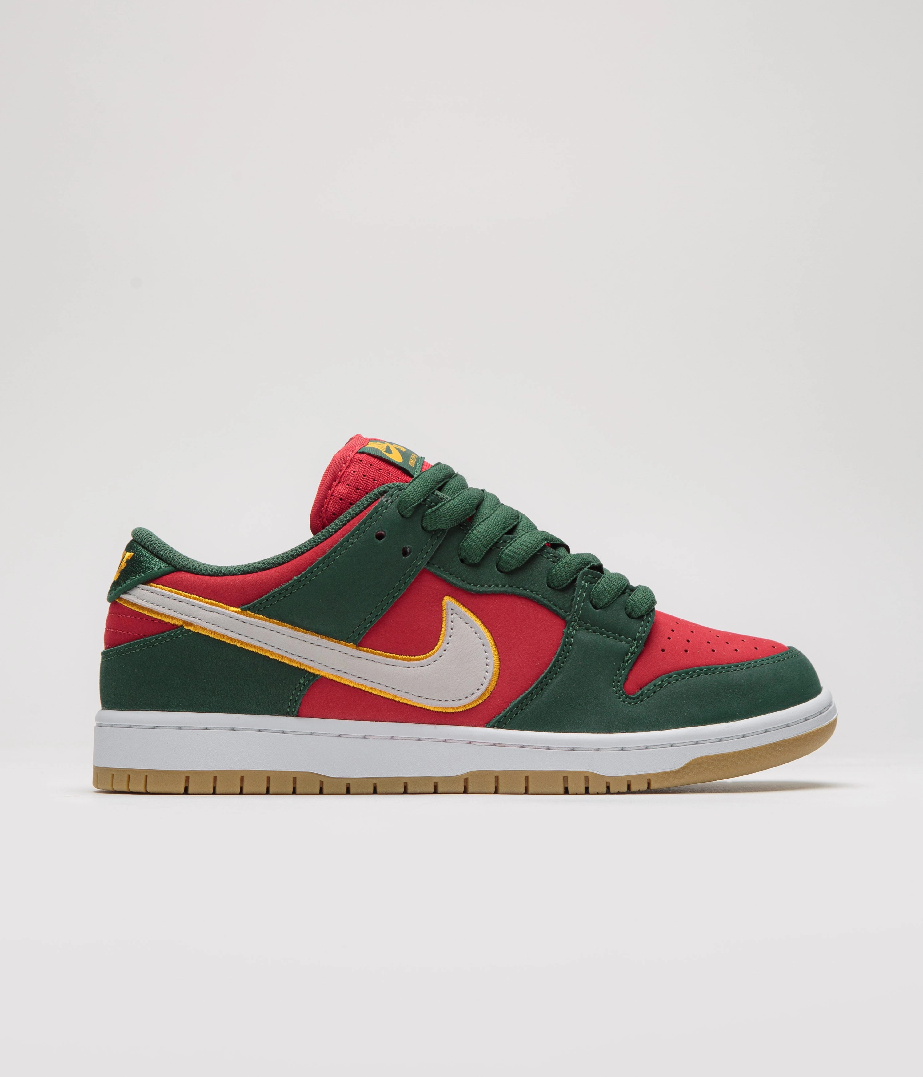 removable - insole shoes All-Day Wear Nike SB Dunk Low Pro Premium Shoes - Fir / White - University Gold - Fire Red
