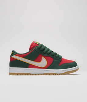 removable - insole shoes All-Day Wear Nike SB Dunk Low Pro Premium Shoes - Fir / White - University Gold - Fire Red