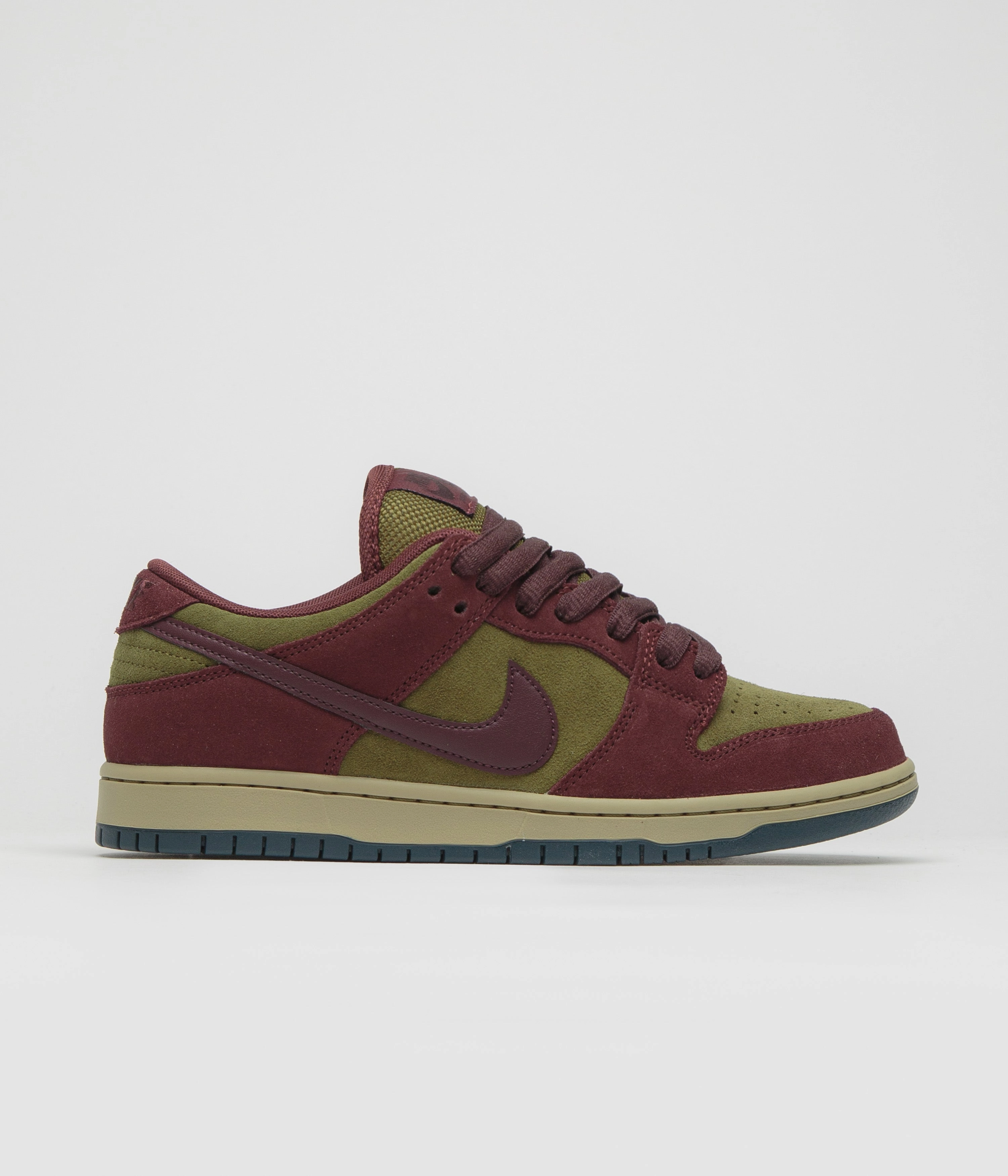 romance - themed running option fashion Nike SB Dunk Low Pro Shoes - Dark Team Red / Burgundy Crush - Olive Flak