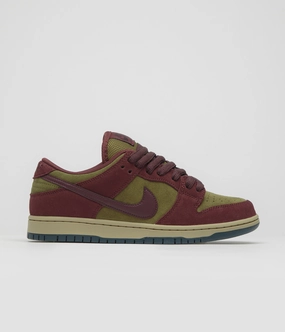 romance - themed running option fashion Nike SB Dunk Low Pro Shoes - Dark Team Red / Burgundy Crush - Olive Flak
