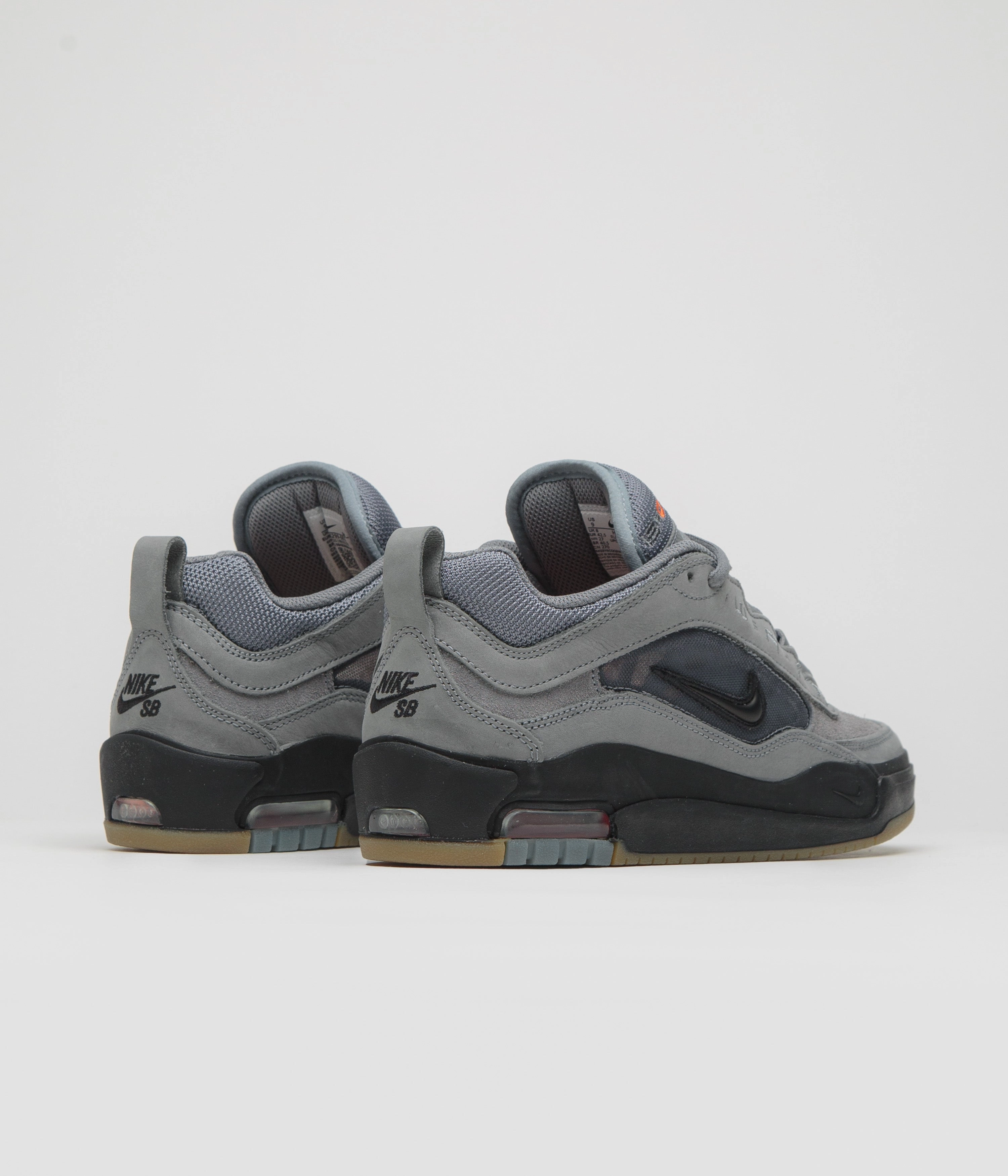 Nike SB Orange Label Air Max Ishod Shoes - Cool Grey / Black - Cool Grey - Dark Grey Comfortable interior