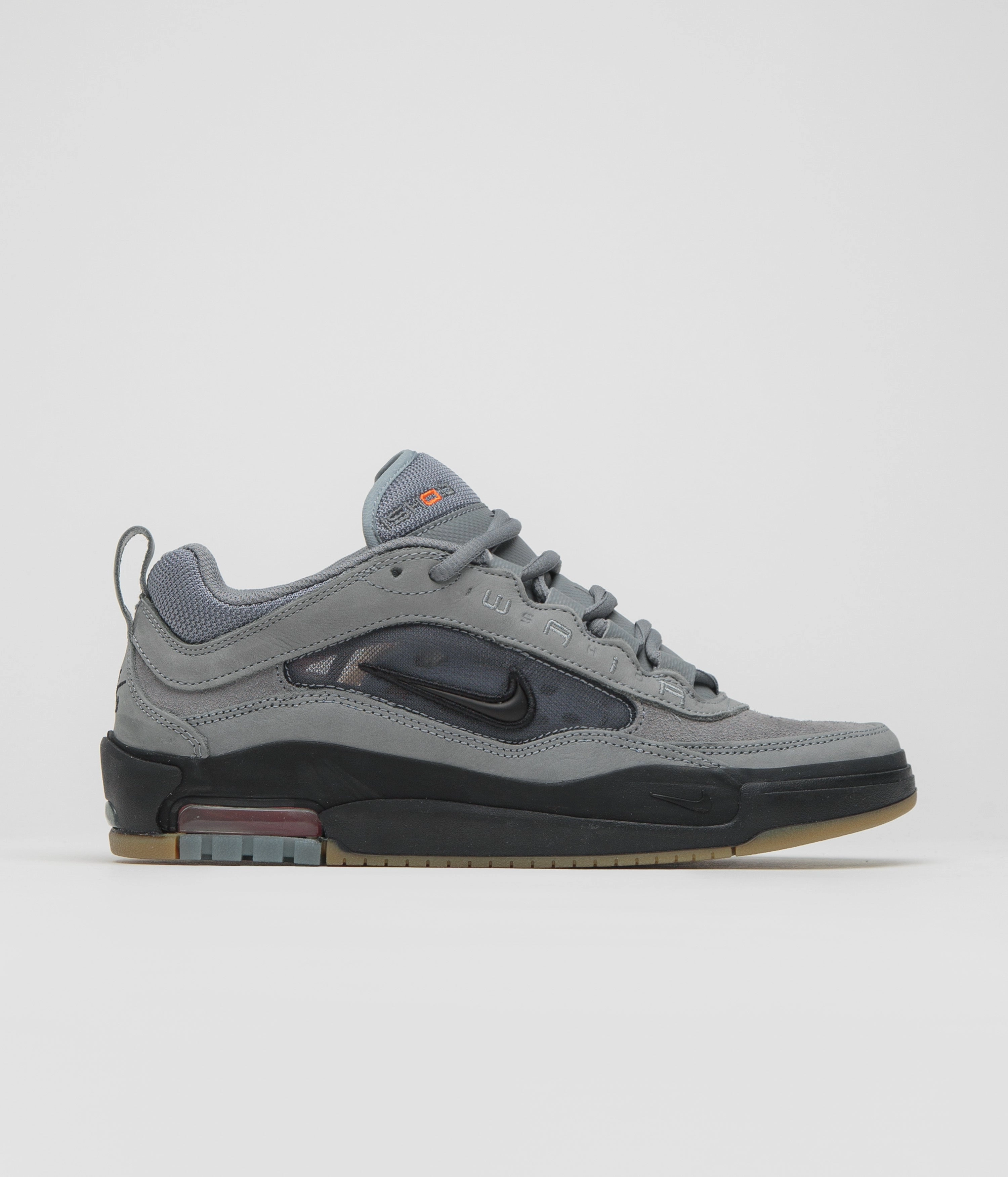Nike SB Orange Label Air Max Ishod Shoes - Cool Grey / Black - Cool Grey - Dark Grey workout running wear