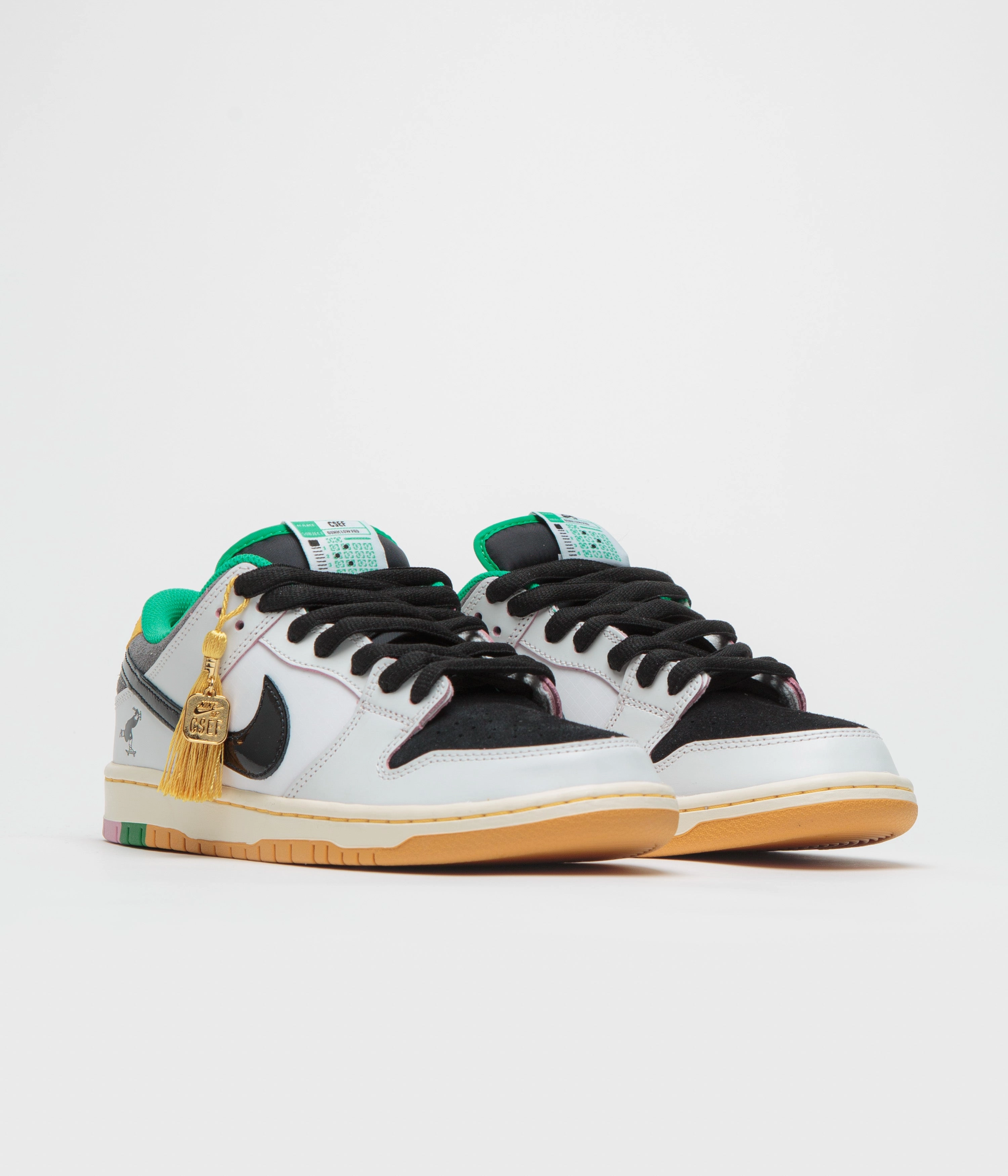 Nike SB x CSEF Dunk Low Pro Shoes - Summit White / Black - White - Iron Grey Stretch - Capable Upper