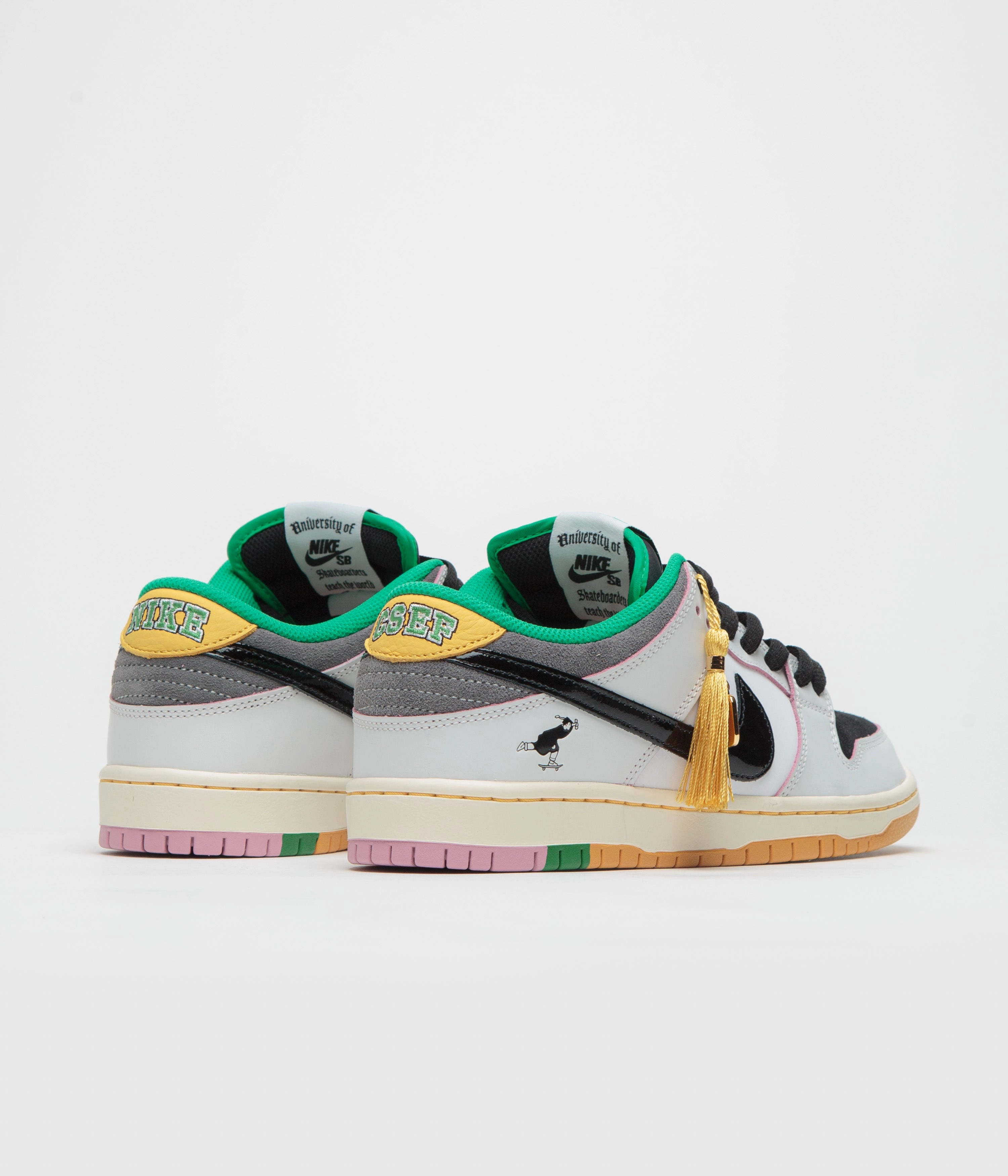 Nike SB x CSEF Dunk Low Pro Shoes - Summit White / Black - White - Iron Grey Stretch - Capable Upper