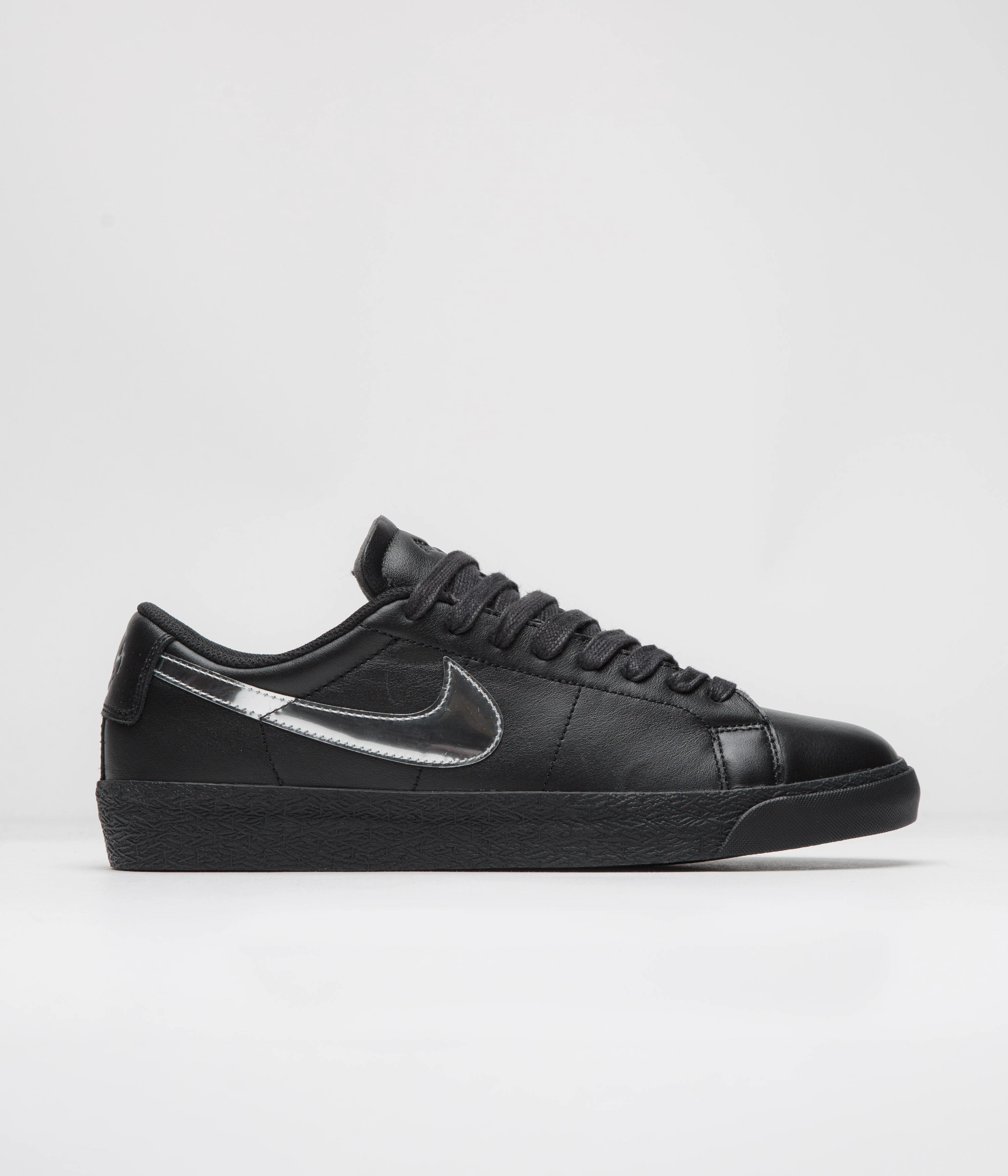 Non-Slip Sole Nike SB x Dancer Skateboards Blazer Low Shoes - Black / Metallic Silver / Black