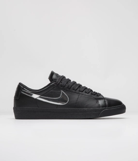 Non-Slip Sole Nike SB x Dancer Skateboards Blazer Low Shoes - Black / Metallic Silver / Black