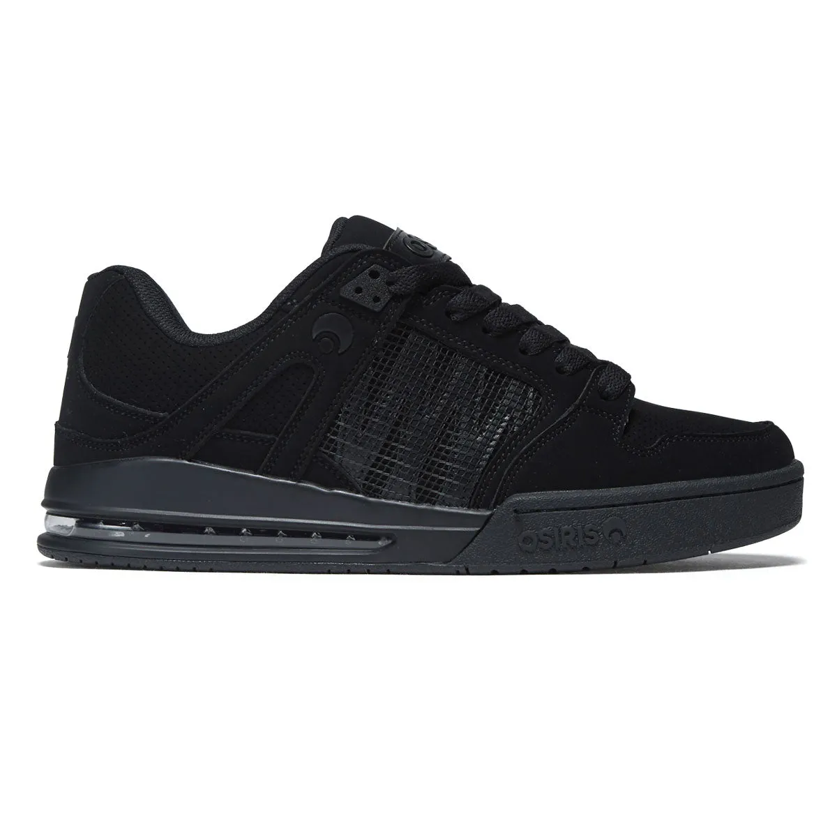 Osiris Pixel Shoes - Black/Black/Black Slip Resistant Quick Skate Fit