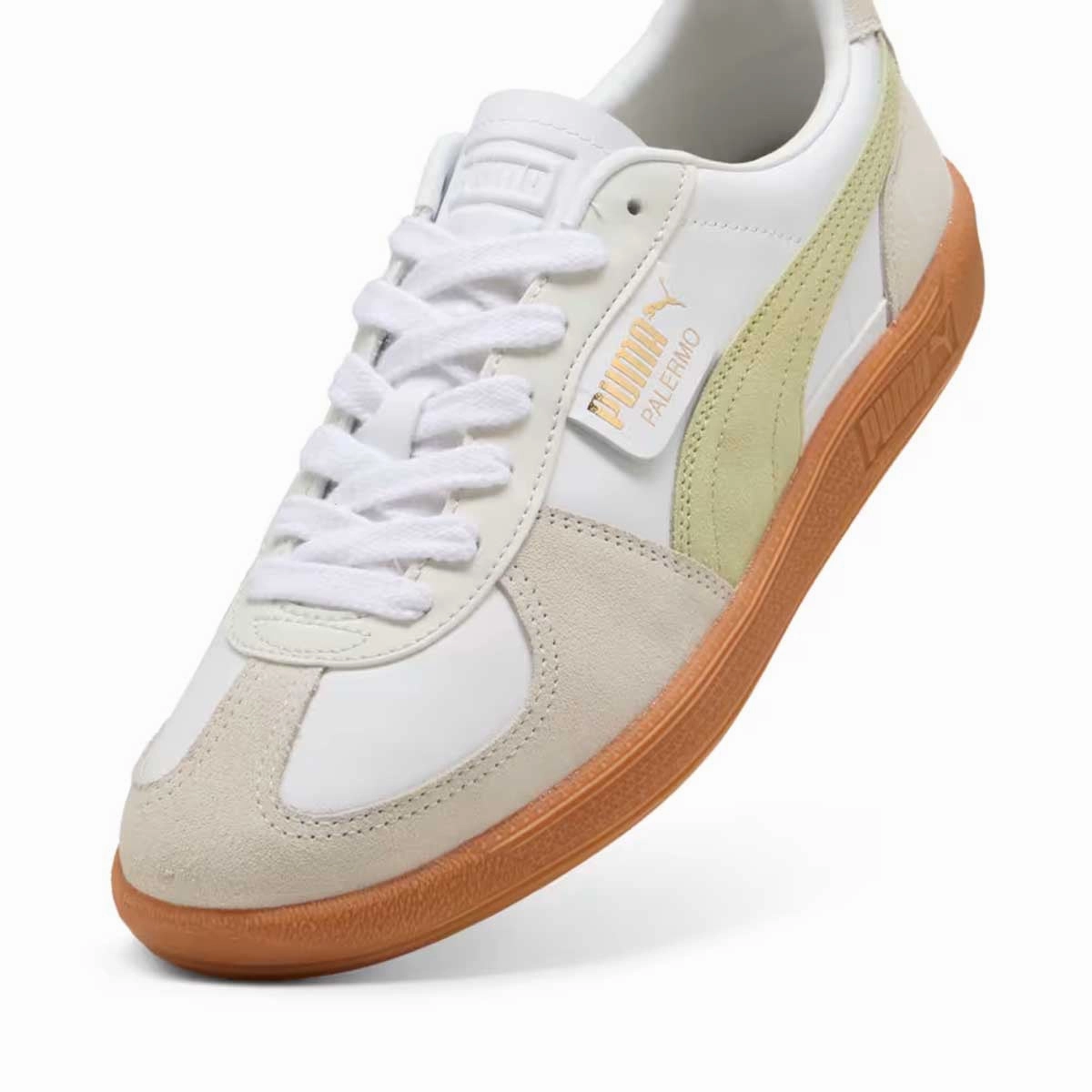 Palermo Leather 'Puma White Pistachio Green' Trend Breeze