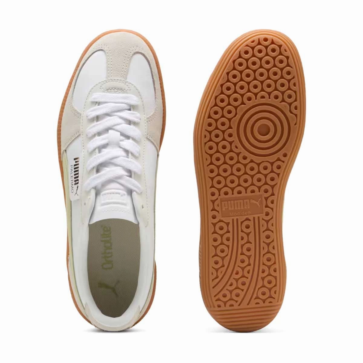 Palermo Leather 'Puma White Pistachio Green' Trend Breeze