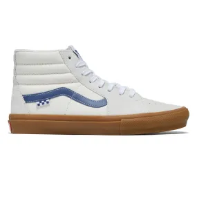 Long Wear Street Step Vans Skate Sk8-hi Shoes - Marshmallow/Blue/Gum