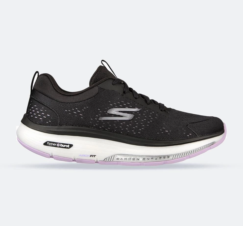 Precision Move Women's Wide Fit Skechers 124933  Go Walk Workout Walker Sneakers - Black/Lavender