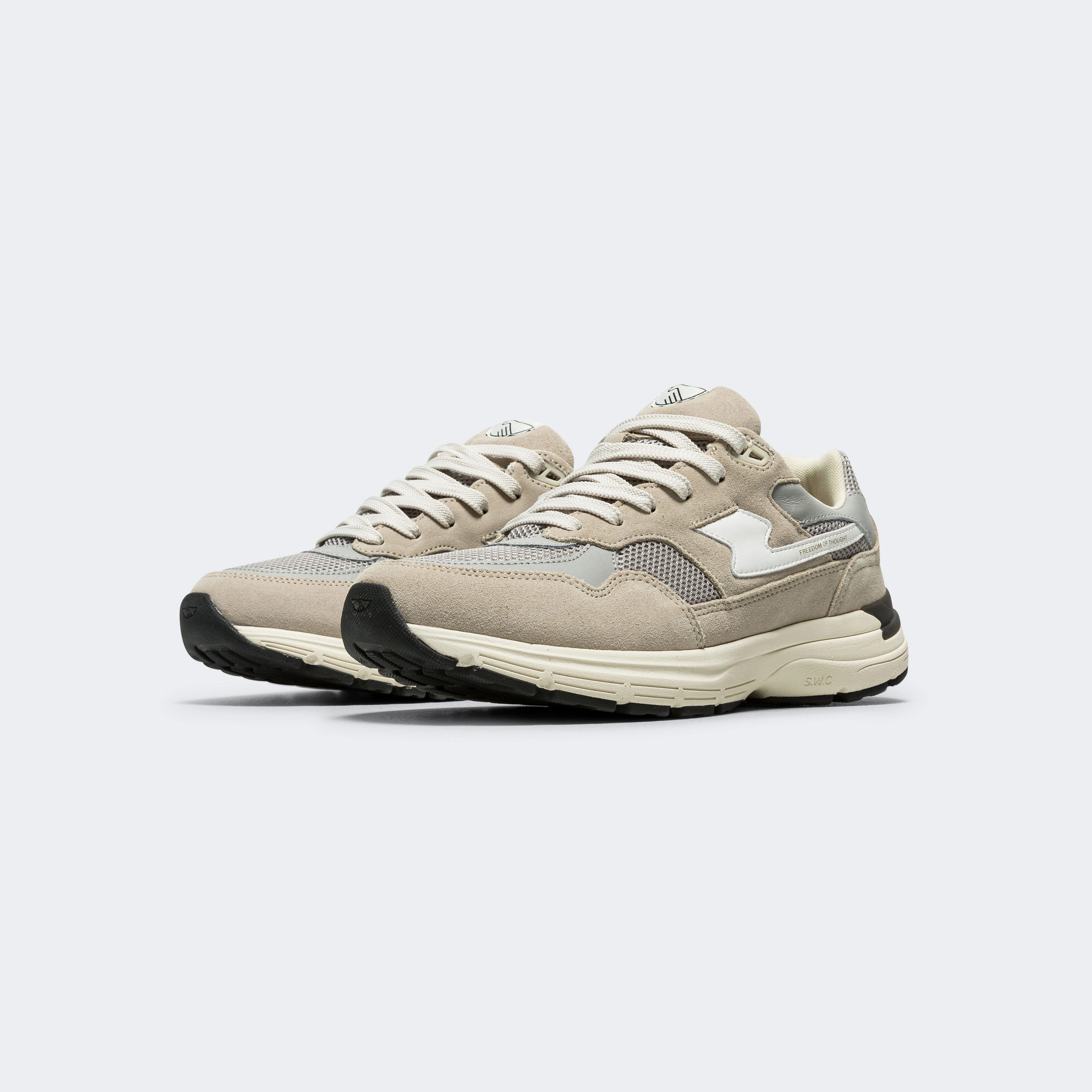Premium materials Amiel S-Strike Suede Mix - Light Grey