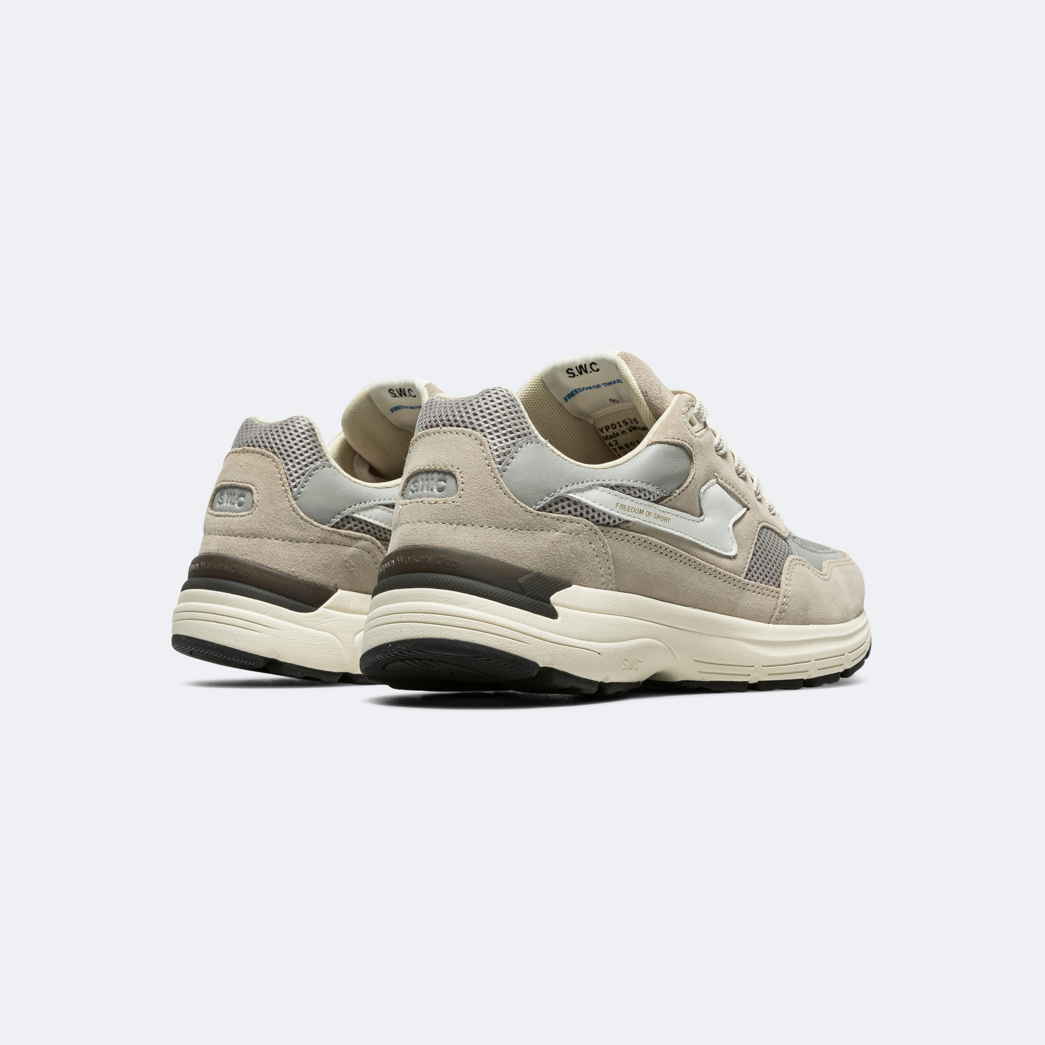 Premium materials Amiel S-Strike Suede Mix - Light Grey