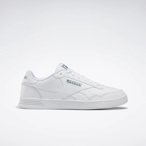 Reebok Footwear Men Reebok Court Advance Shoes FTWWHT/FTWWHT/CLOGRN Pull Step Light Run