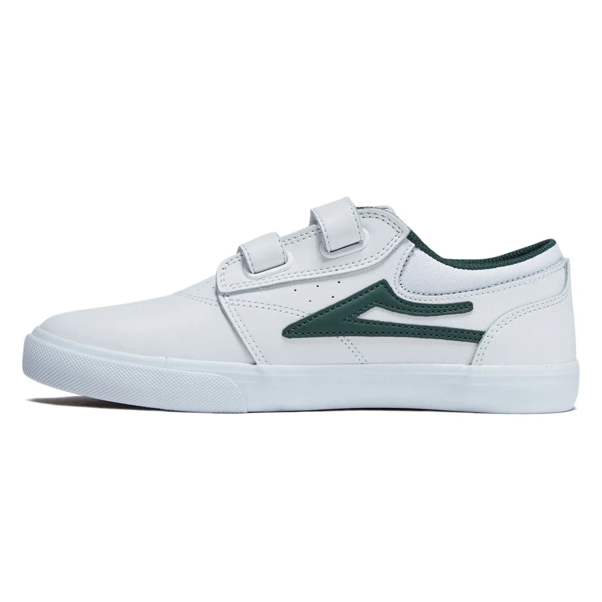 Quick Flow Pro Lakai Youth Griffin Shoes - White/Pine Leather