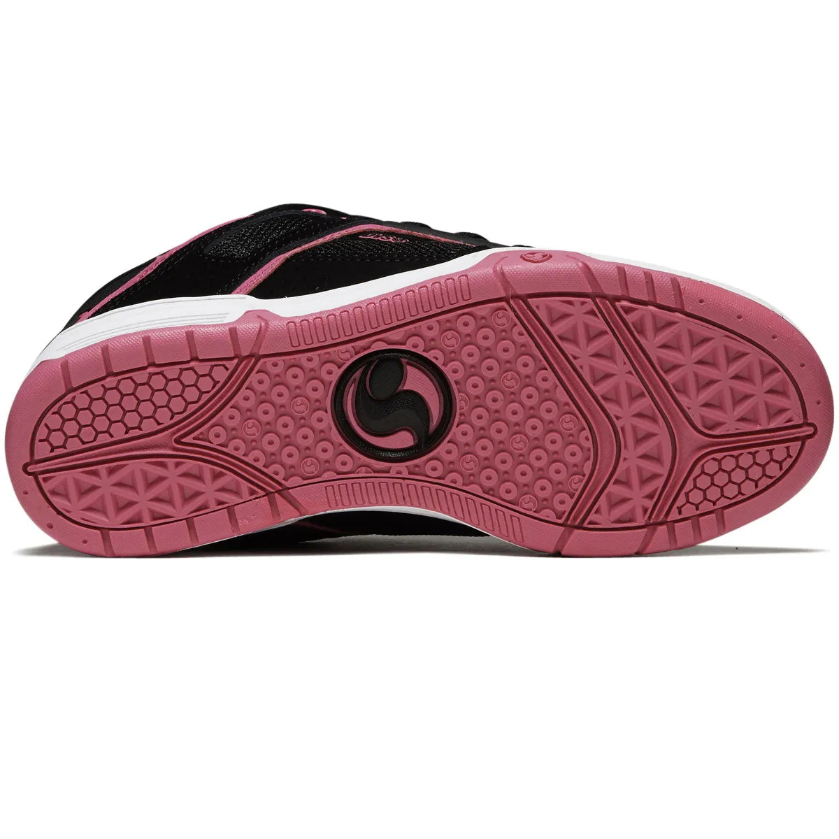 Quick Spin DVS Womens Comanche Shoes - Black/Pink/White/Nubuck