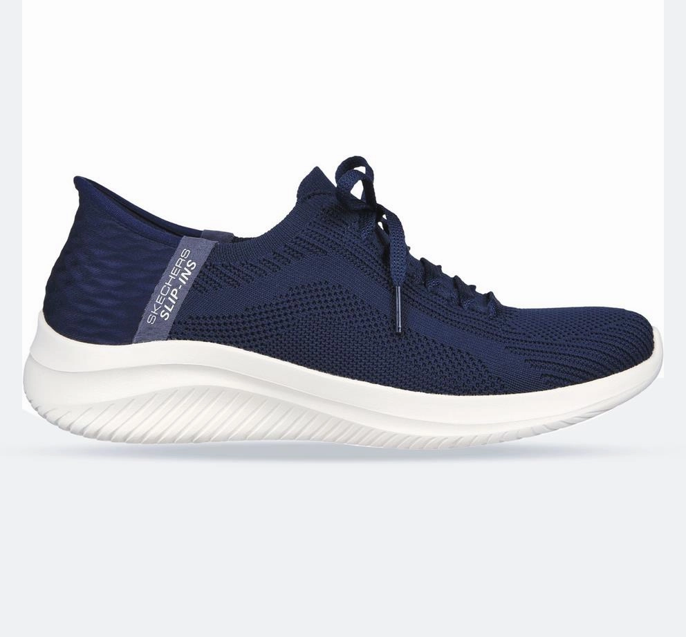 Quick design Women's Wide Fit Skechers 149710 Slip-ins Ultra Flex 3.0 Brilliant Path Sneakers - Navy