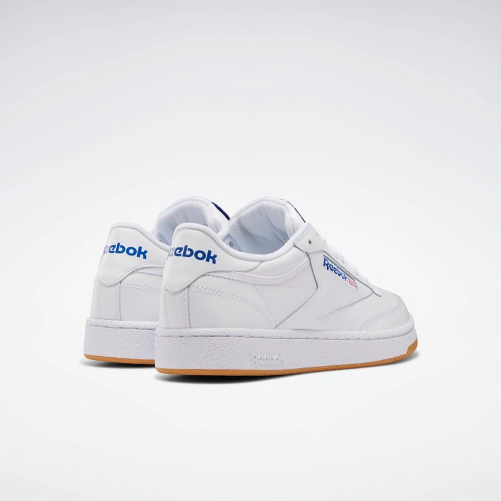 Quick Flex Reebok Footwear Men CLUB C 85 INT-WHT/ROYAL-GUM