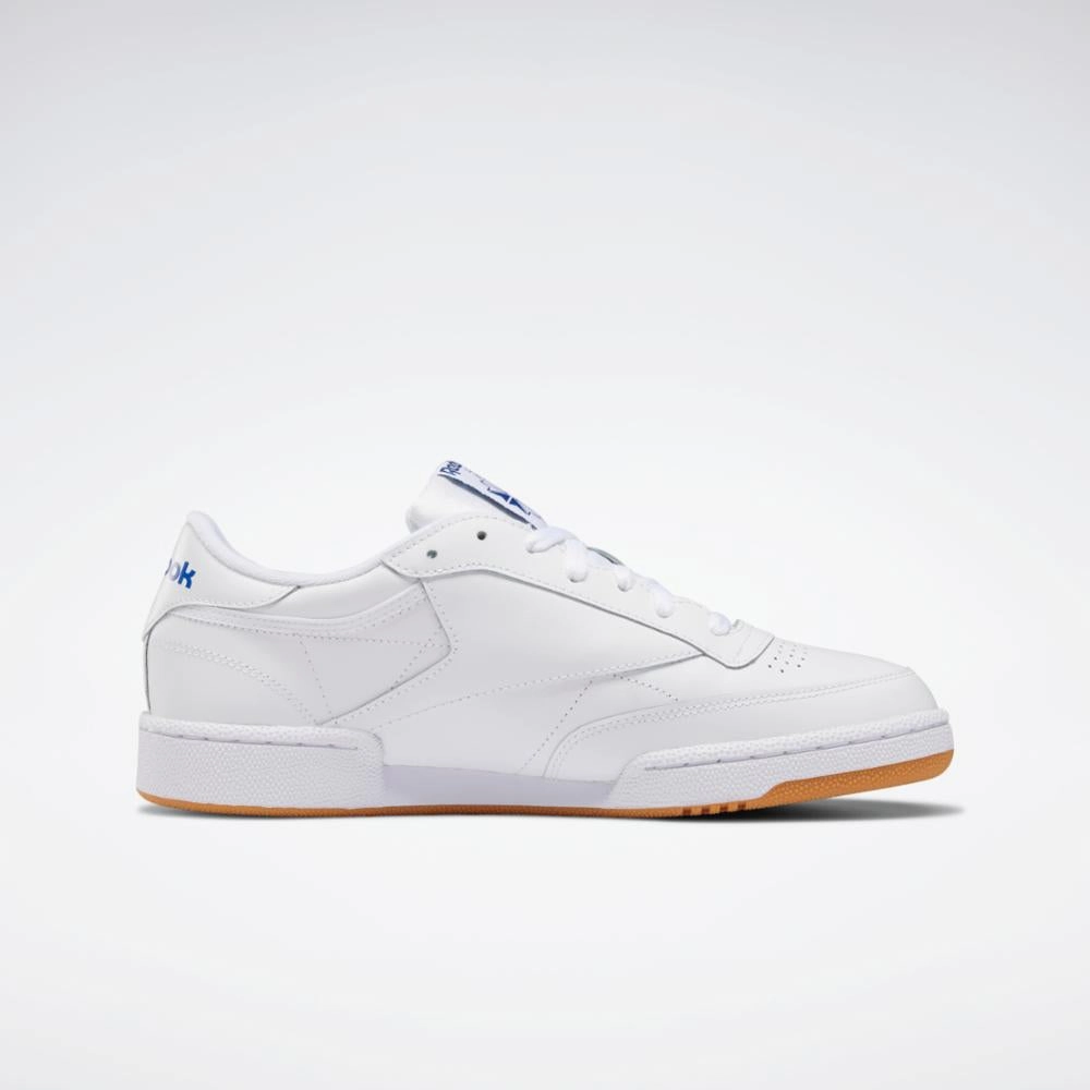 Quick Flex Reebok Footwear Men CLUB C 85 INT-WHT/ROYAL-GUM