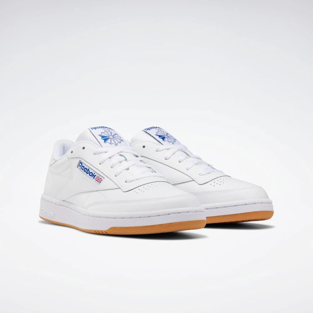 Quick Flex Reebok Footwear Men CLUB C 85 INT-WHT/ROYAL-GUM