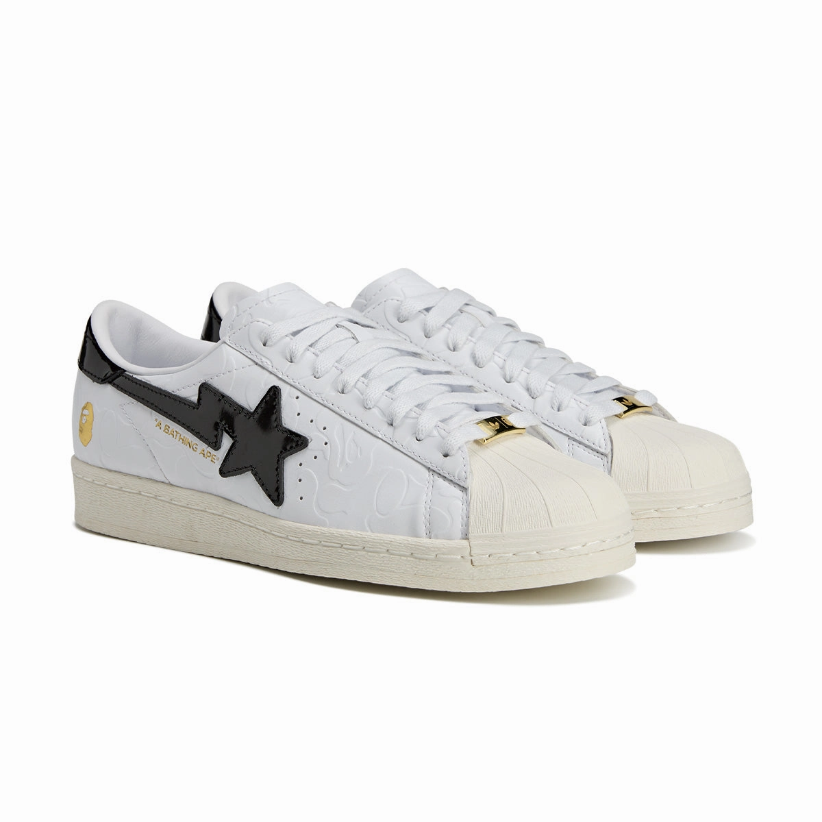 Quick Slip-On Comfort   BAPE Superstar Vintage 'White Black'