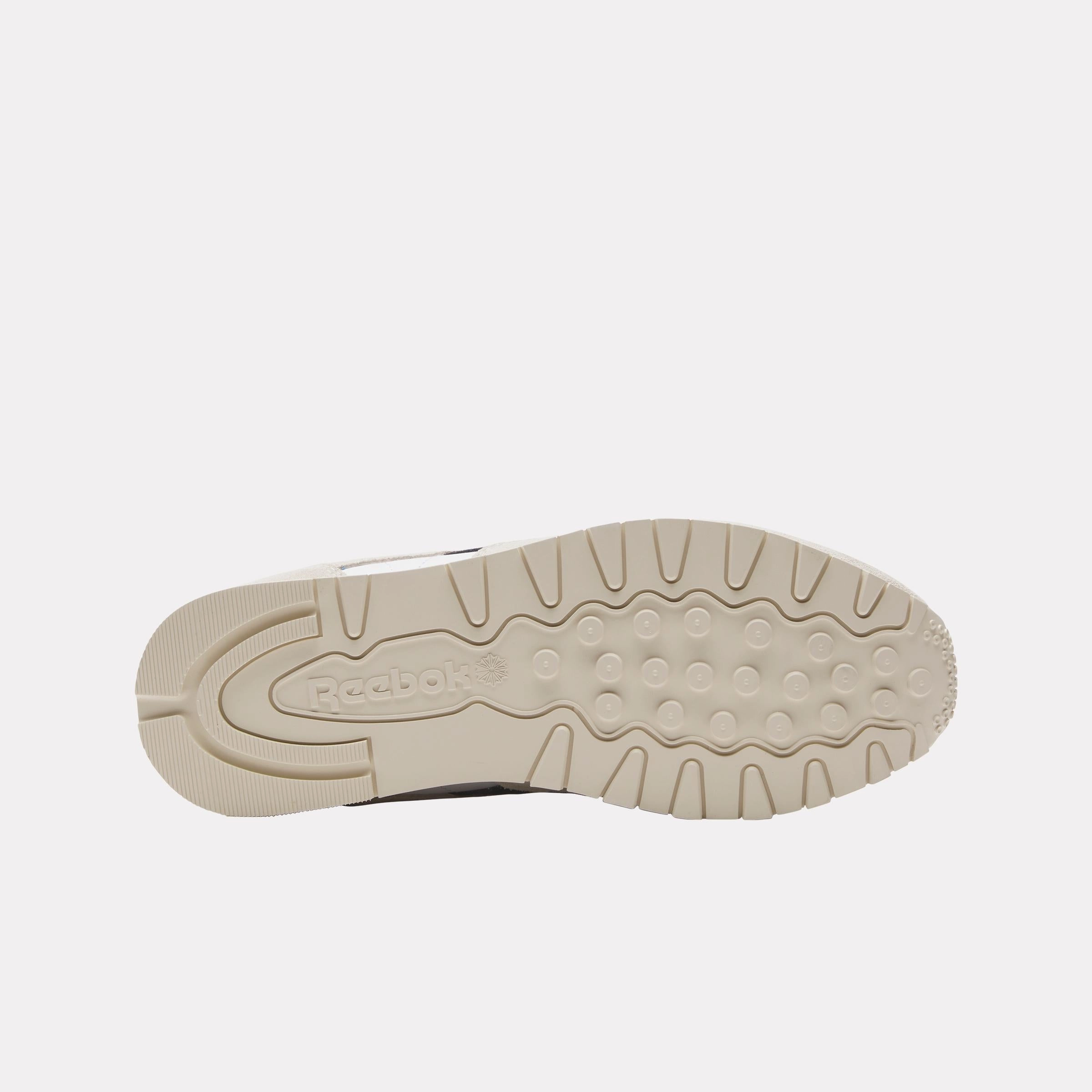 Quick Step-In-Out Reebok Footwear Men Classic Leather Shoes WHITE/SAND/BLACK