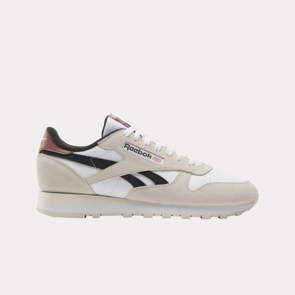 Coffee Run Hike Meet Reebok Footwear Men Classic Leather Shoes WHITE/SAND/BLACK