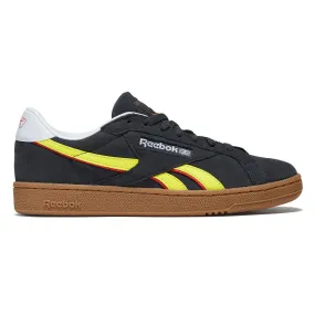 subtle style Gym Essential Reebok Club C Grounds UK Shoes - Black/Electric Yellow/Gum