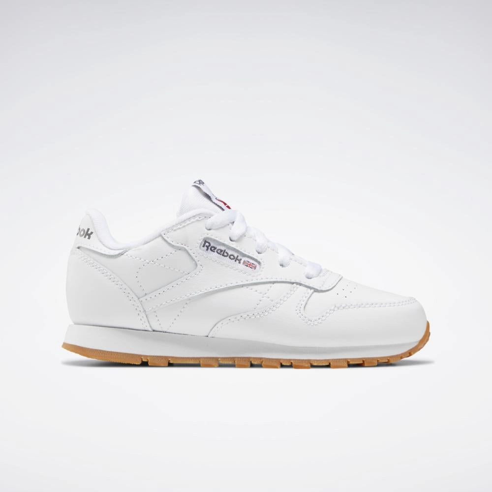 Reebok Footwear Kids Classic Leather Shoes - Preschool WHITE/GUM Pet Pace Relaxed Street