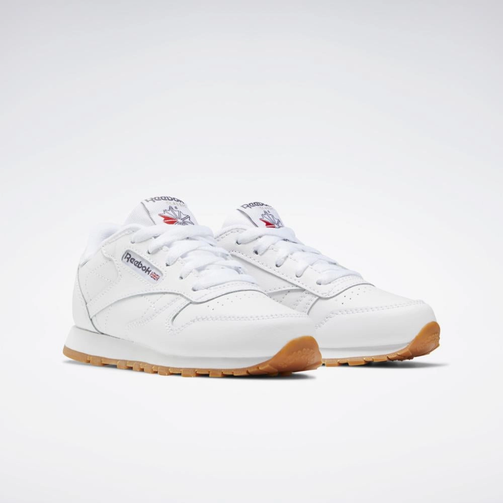 Reebok Footwear Kids Classic Leather Shoes - Preschool WHITE/GUM City Pulse