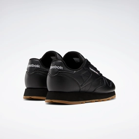 Reebok Footwear Kids Classic Leather Shoes Junior Cblack/Cblack/Rbkg02 All weather Feast Walk