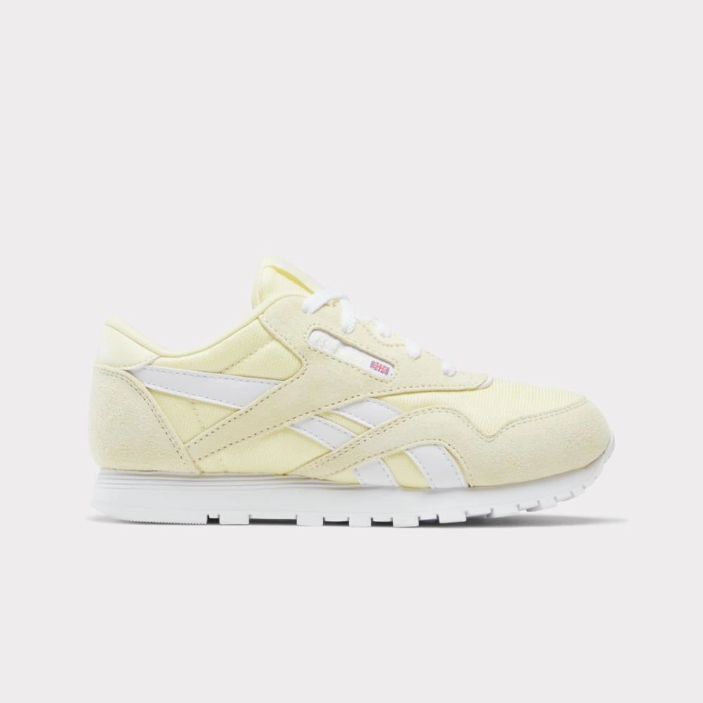 Reebok Footwear Kids Classic Nylon Shoes - Pre-School BLEACHEDYELLOW/WHITE Easy Slip On