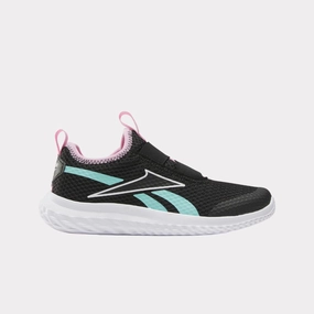 Reebok Footwear Kids Rush Runner Slip-On Shoes - Pre-School BLACK/AIAQUA/ASTROROSE star - design shoes