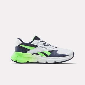 Reebok Footwear Kids Zig Dynamica 5 Elastic Lace Shoes - Pre-School WHITE/VECTORNAVY/SOLARLIME cross - fit running in a cliff area shoes