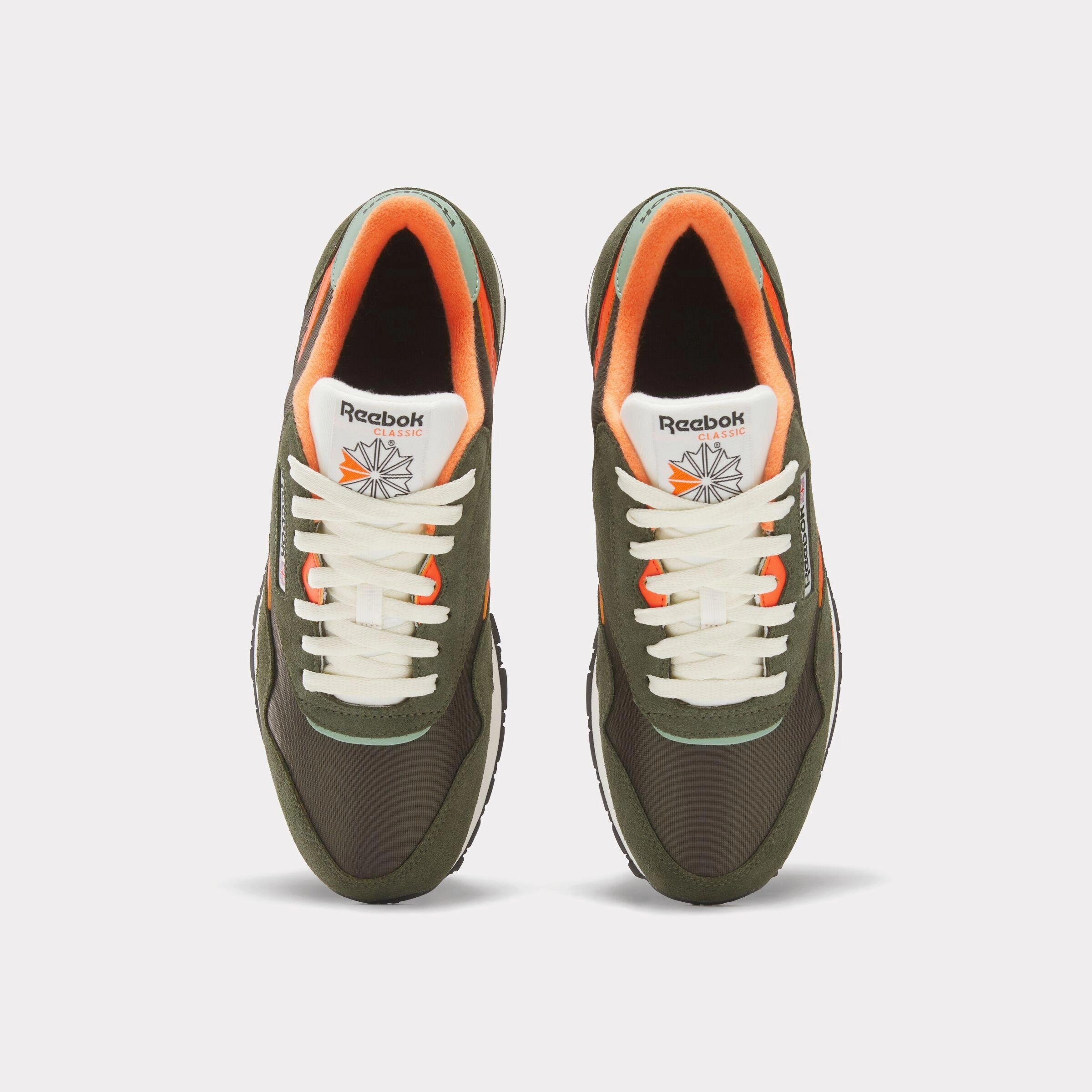 Reebok Footwear Men Classic Nylon Shoes HUNTER GREEN/PUMP ORANGE/VINTA Quick Step Glide