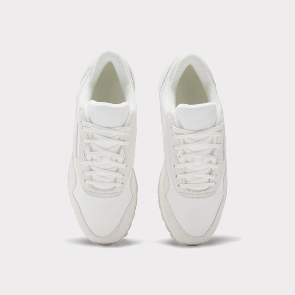 Reebok Footwear Men Classic Nylon Shoes WHITE/BARELY GREY/CHALK Daily Step-On Glide