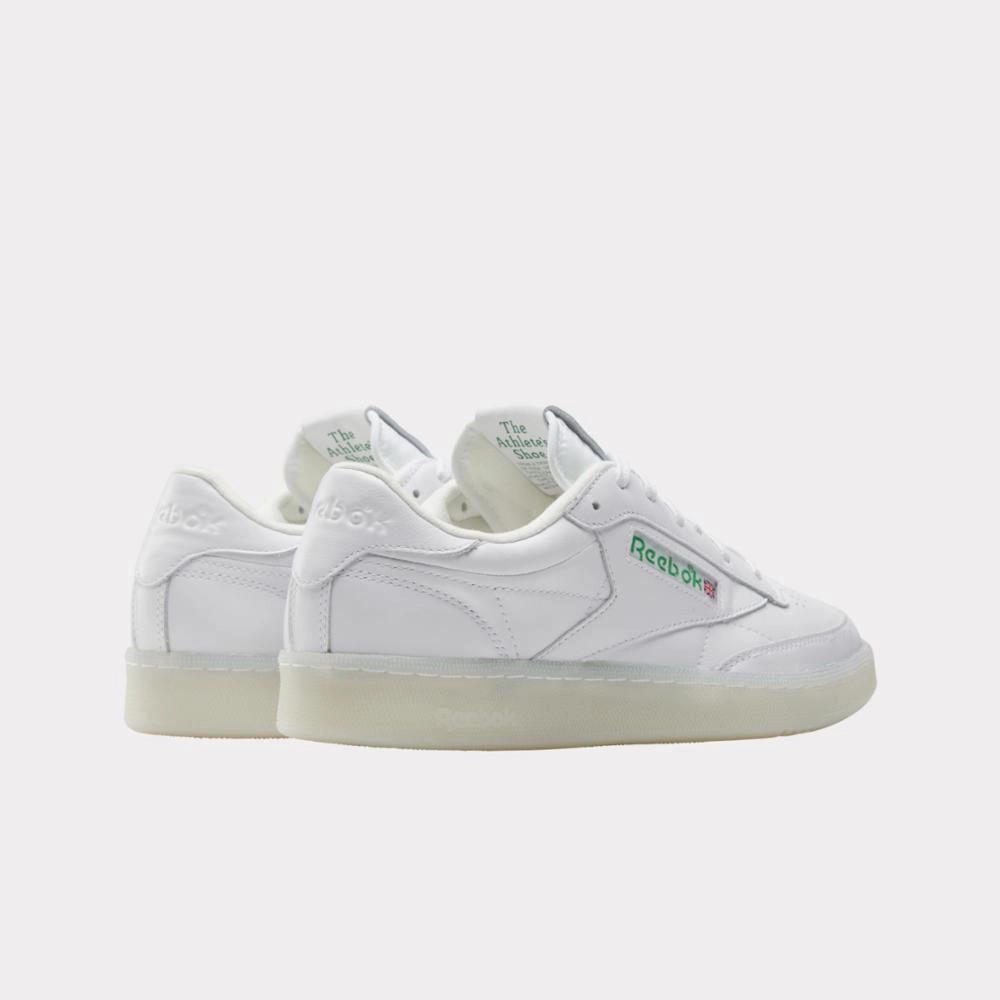 Reebok Footwear Men Club C 85 Vintage Shoes - 40th Anniversary WHITE/GLENGREEN/VECTORRED Light Flow