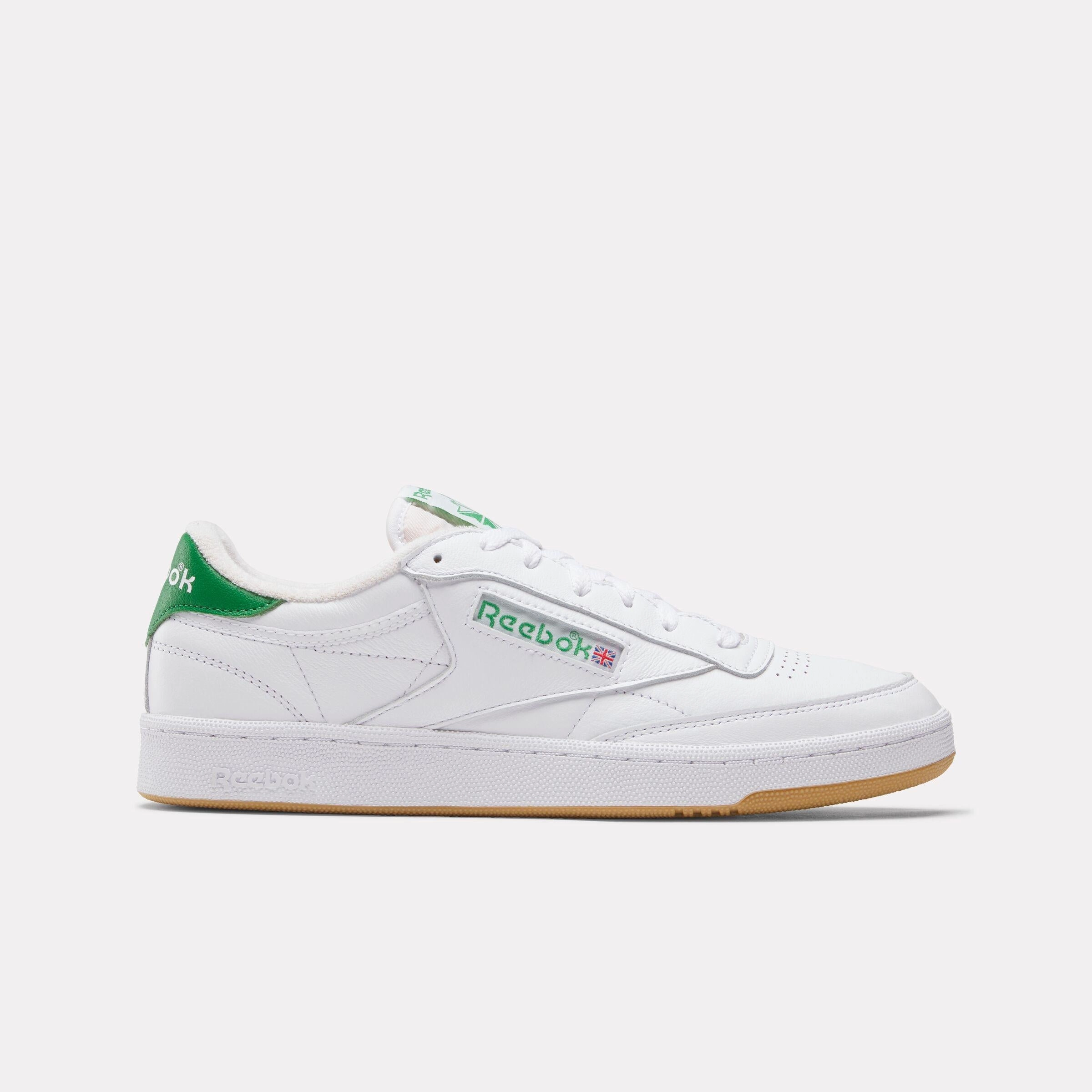Petal Jog Reebok Footwear Men Club C 85 Vintage Shoes FTWRWHITE/GLENGREEN/RBKRUBBBER