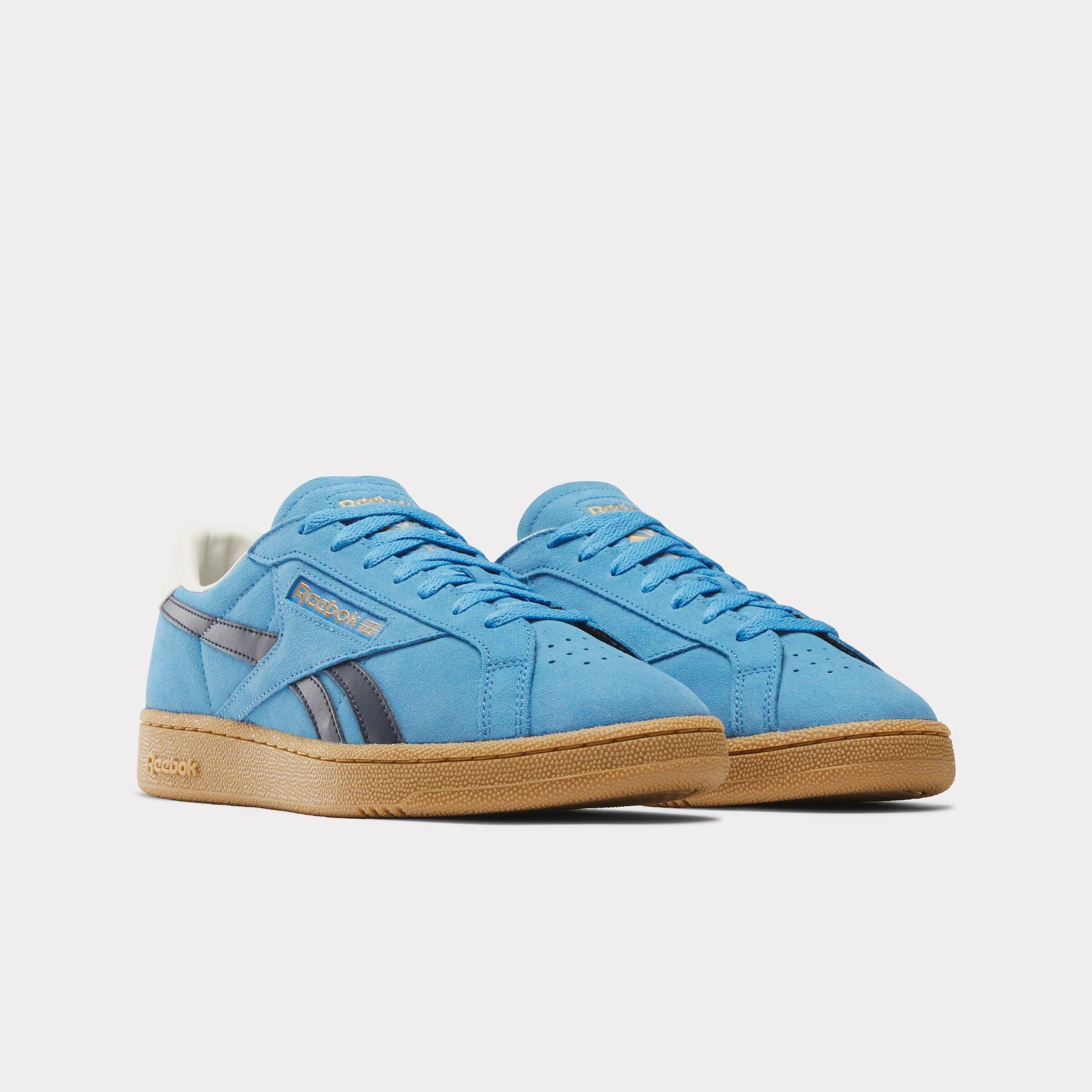 Reebok Footwear Men Club C Grounds UK Shoes RECOVERYBLUE/VECTORNAVY/GUM Flexible Step-On